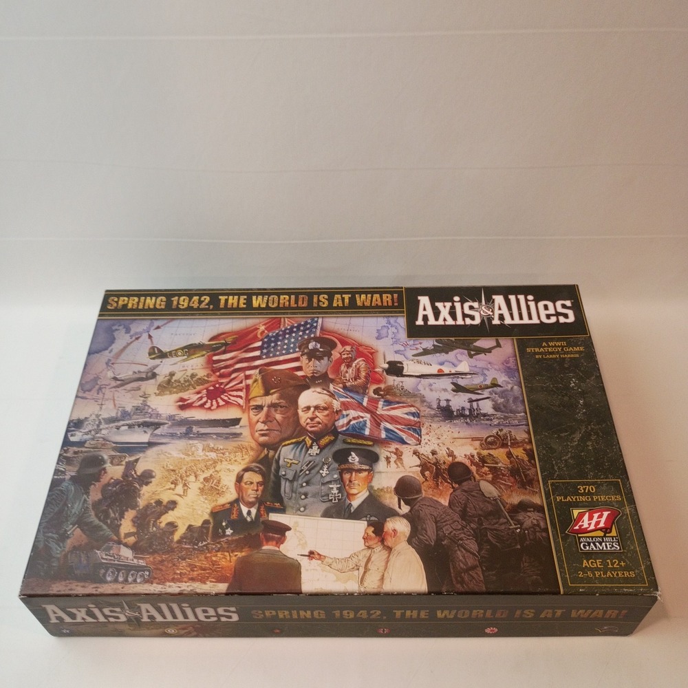 Avalon Hill Axis & Allies 1942 Second Edition WWII Strategy Board Game, Open Box